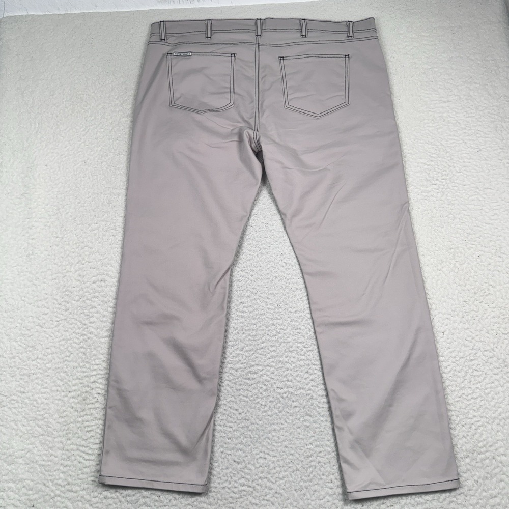 Blue Delta Pants Mens 42x29 5 Pocket Chino Stretch Contrast Custom Made USA - Picture 4 of 12